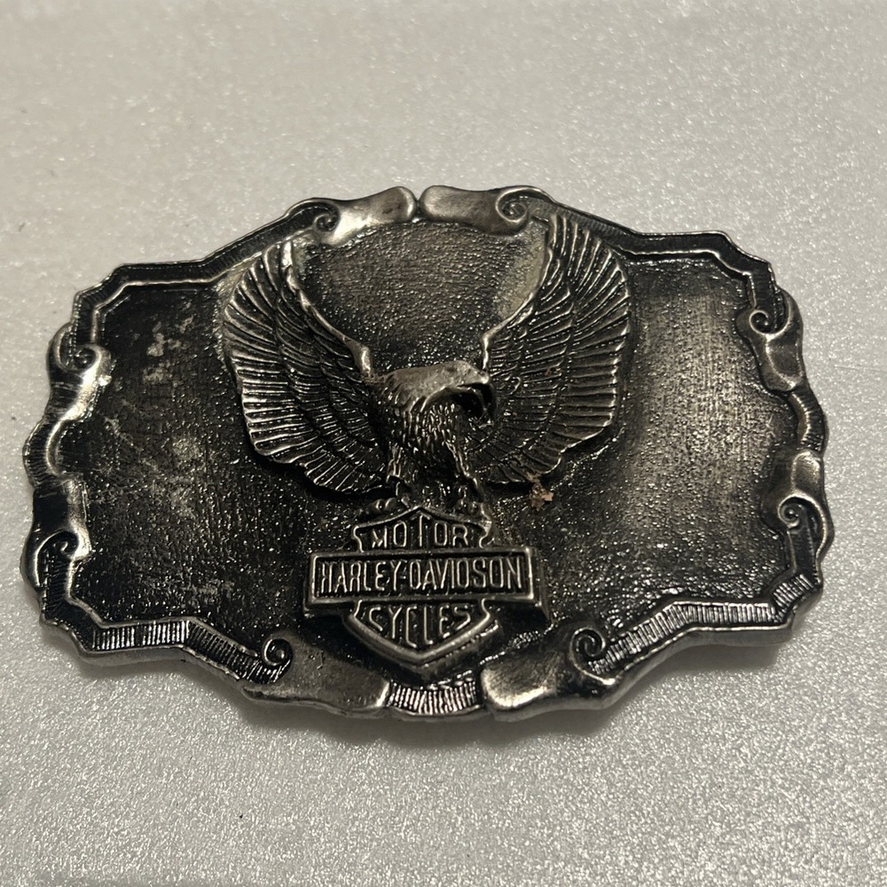 Vintage Harley-Davidson Eagle Belt Buckle–Heavy Metal–Broken Pin–DisplayorRepair